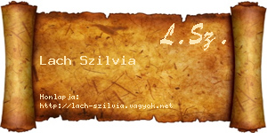 Lach Szilvia névjegykártya